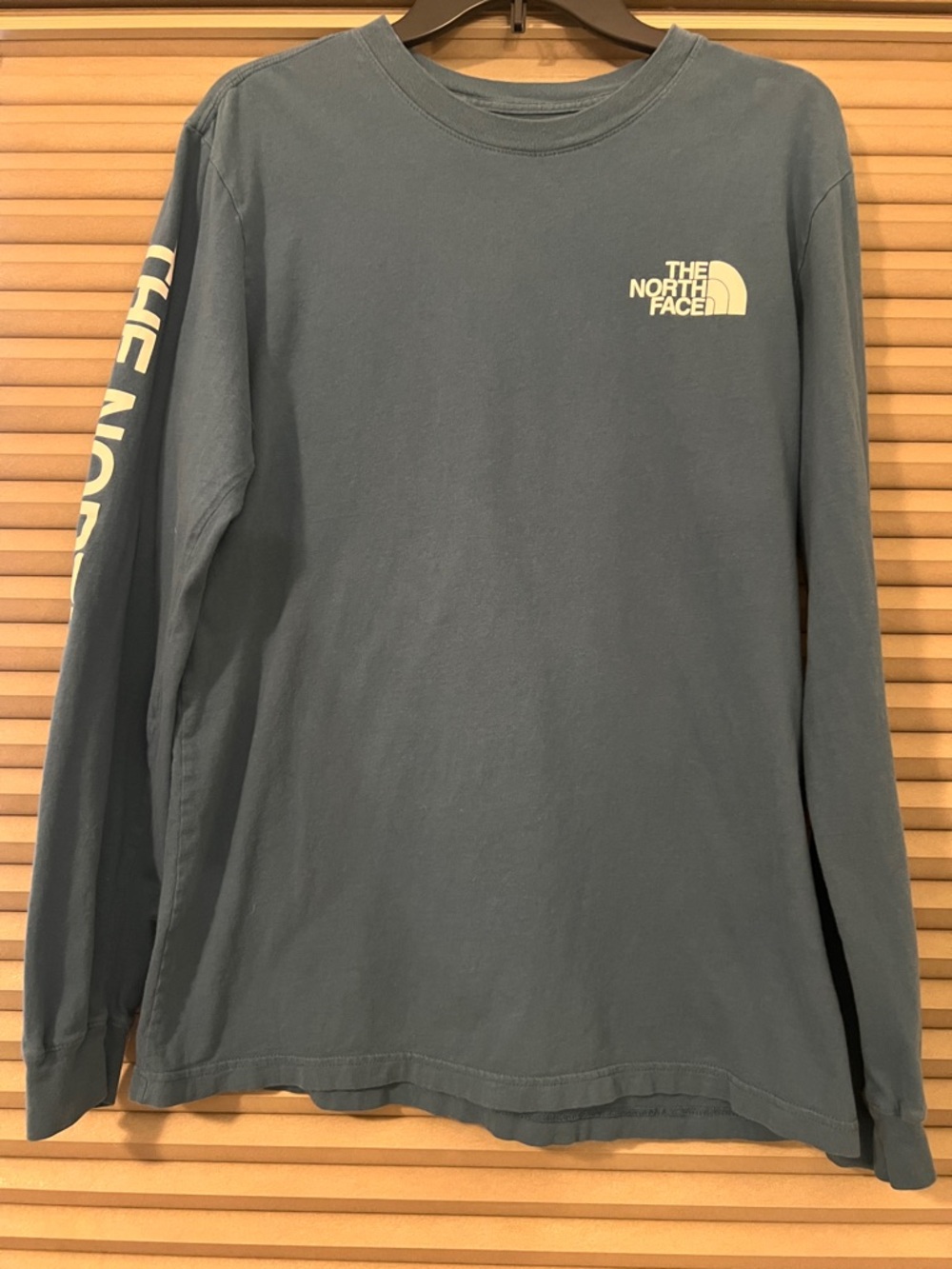 The North Face Slate Blue Long Sleeve Logo Shirt